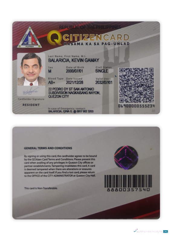 Download Pilippines citizen ID card Photoshop template